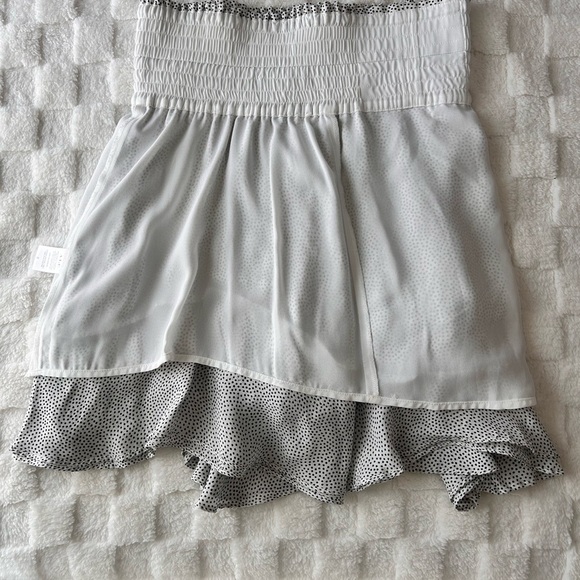 ALC Black and White Smocked Bubble Mini Skirt - Picture 3 of 10